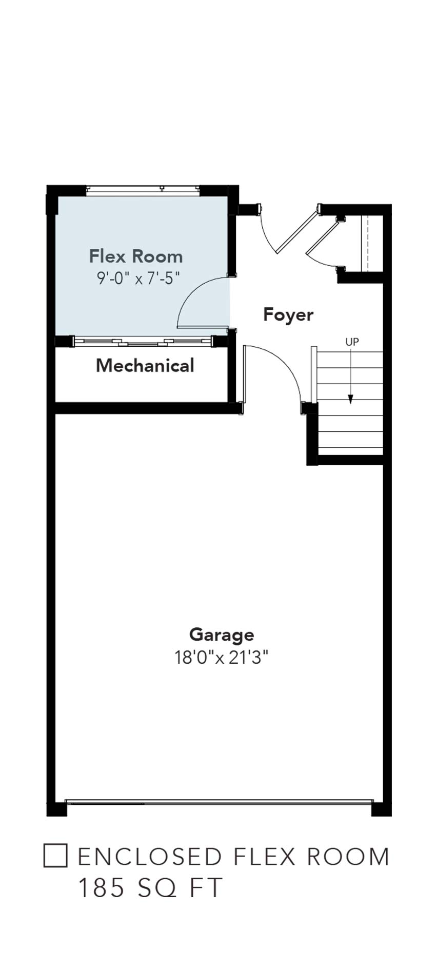 Emerson Ground Floor Enclosed Flex Room Option