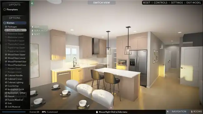 Landmark Virtual Home Builder interface